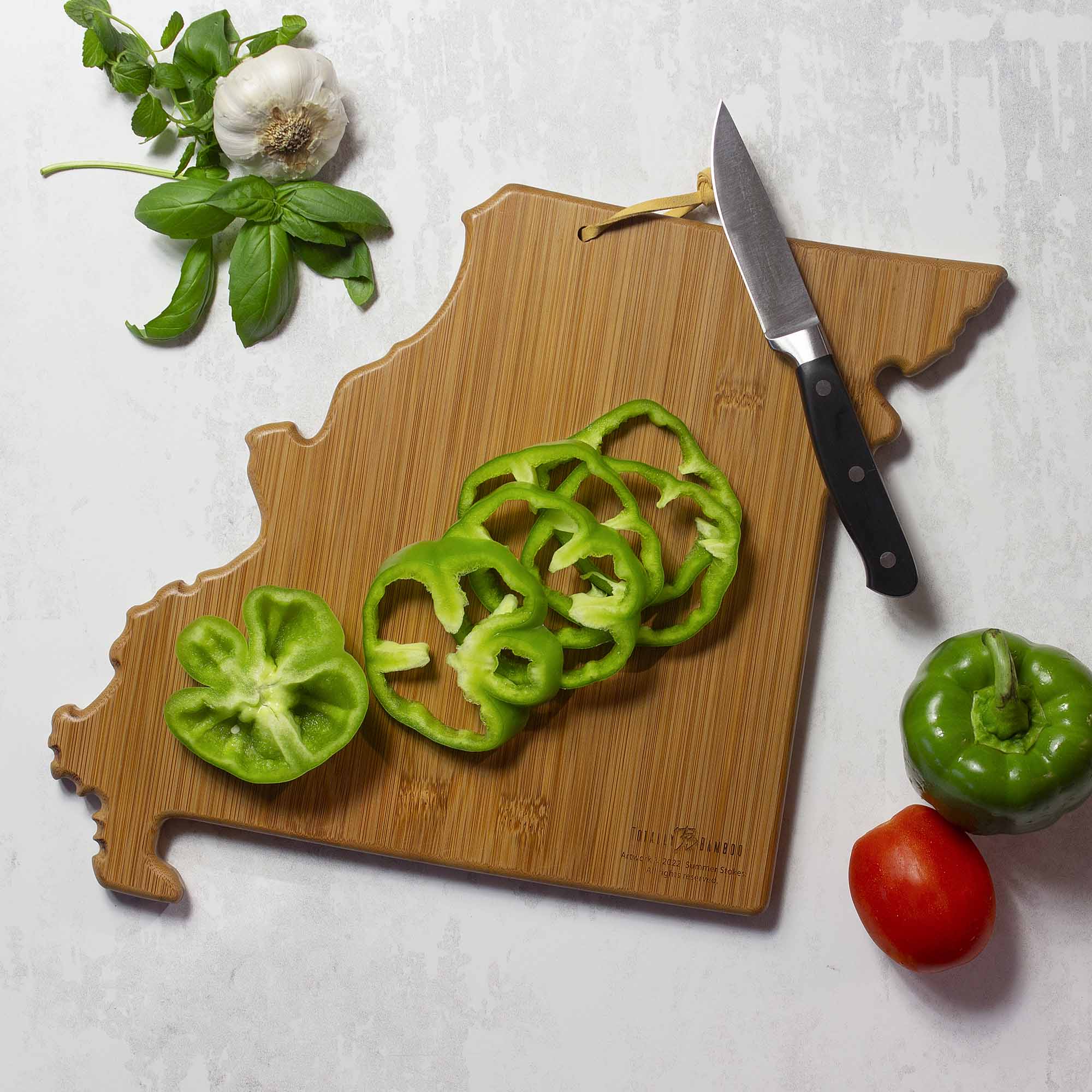 Handcrafted Missouri Wood Cutting Board with Summer Stokes Artwork - Perfect for Kitchen Prep, Charcuterie Boards & Home Decor Gifts