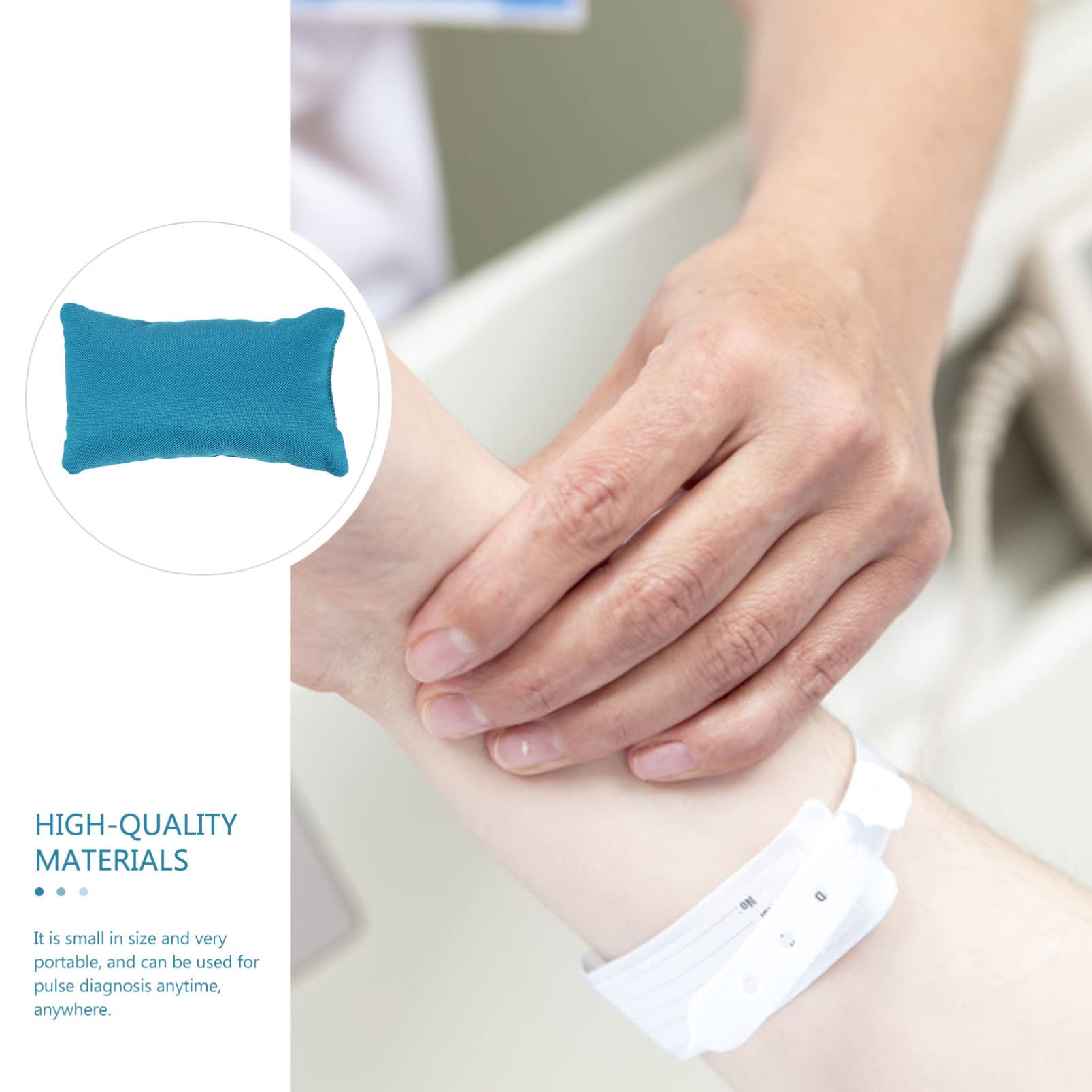 Professional Manicure Tools Set with Soft Wrist Rest Cushion - Chinese Medicine Pulse Diagnosis Pillow - Comfortable Hand Support for Nail Salons & Acupuncture Clinics (Blue) - Perfect for Spa, Home Nail Care & Traditional Chinese Medicine Practice