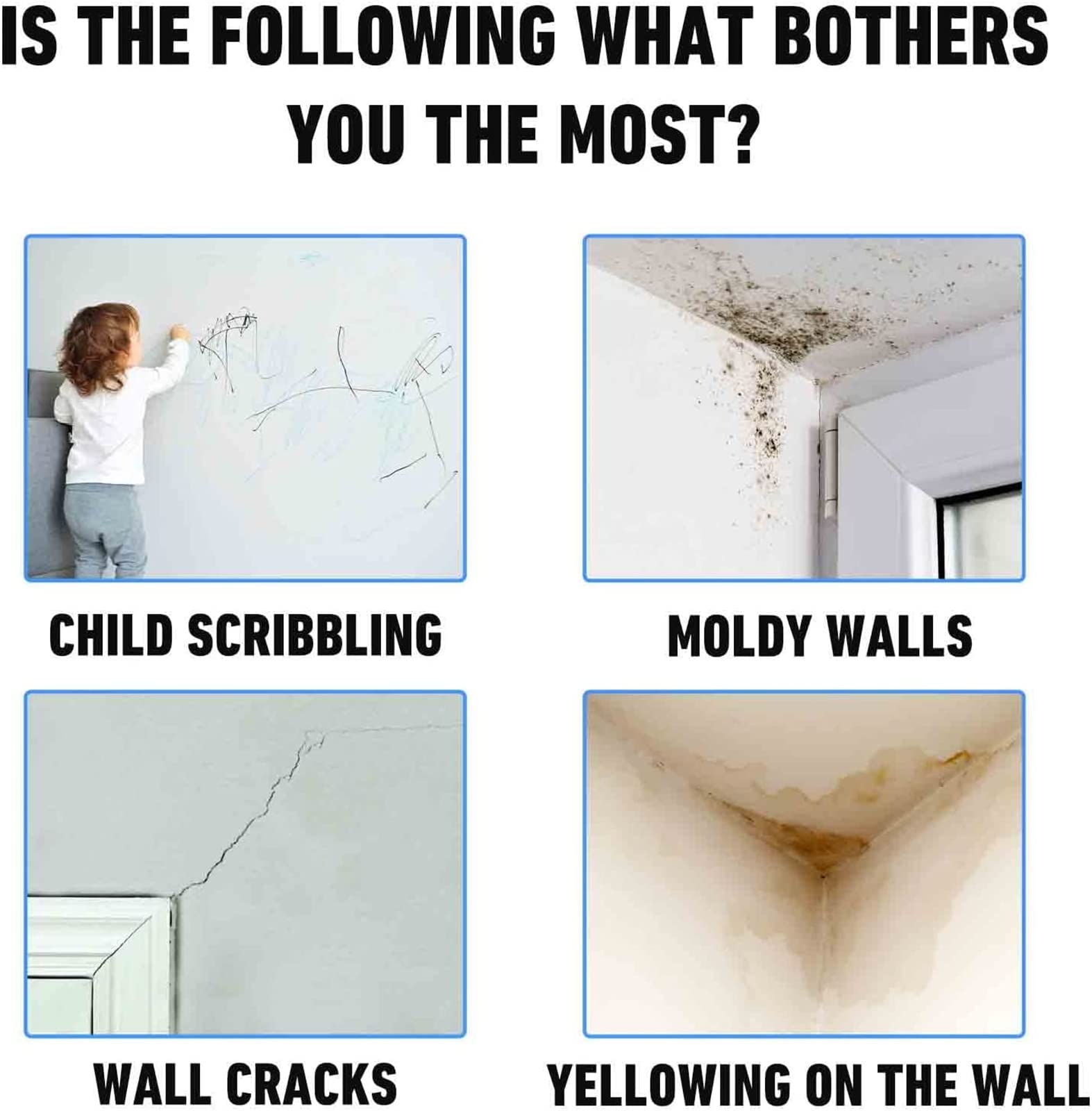60ml Wall Repair Spray Paint - Water-Based White Peel & Stain Cover for Ceiling & Walls - Quick Fix for Cracks, Scratches & Stains - Perfect for Home, Office & DIY Projects