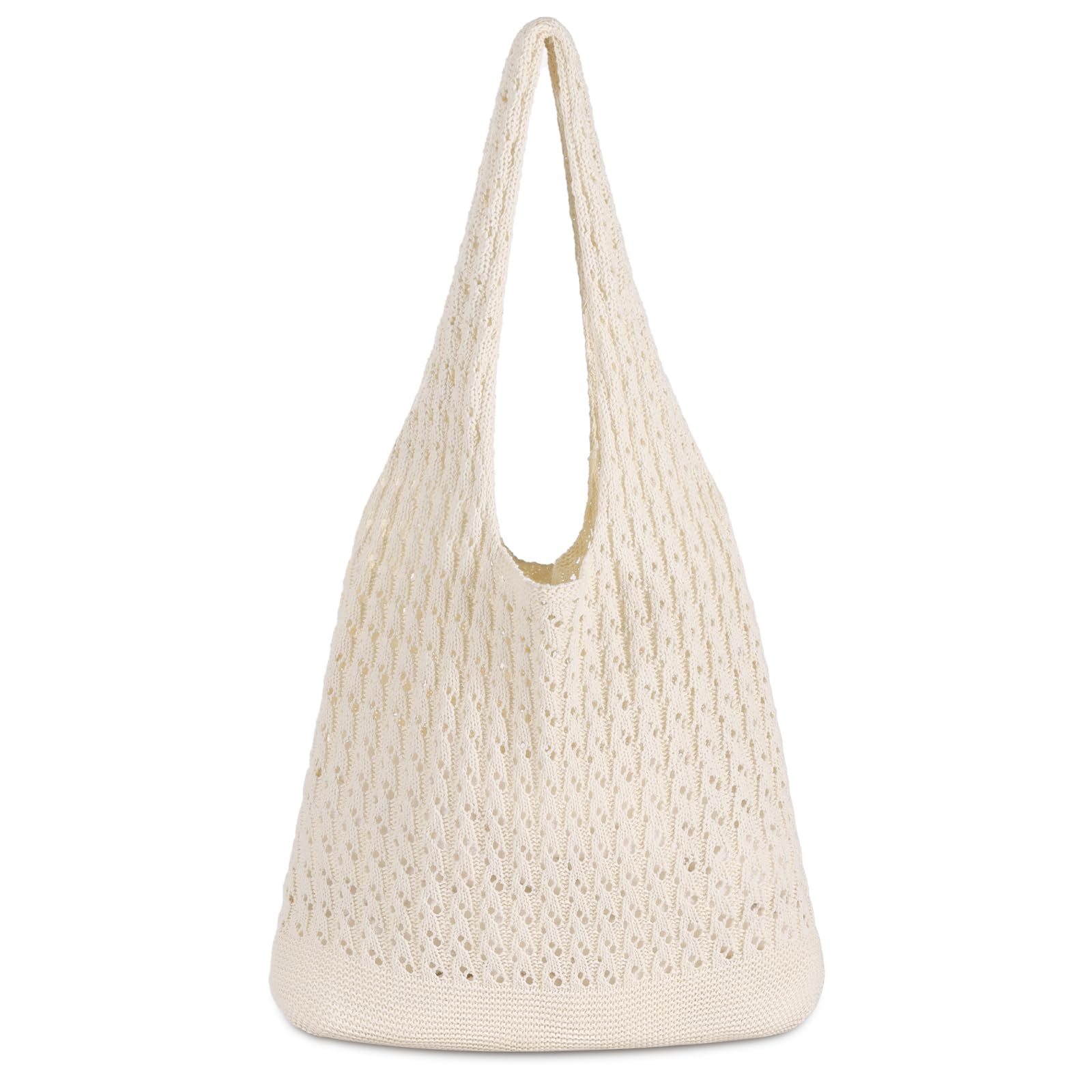 Sightor Crochet Tote Bag for Women - Breathable Mesh Beach Bag, Handmade Knit Summer Hobo Purse, Boho Style Vacation Shoulder Bag | Perfect for Beach Trips, Poolside Lounging & Summer Outings