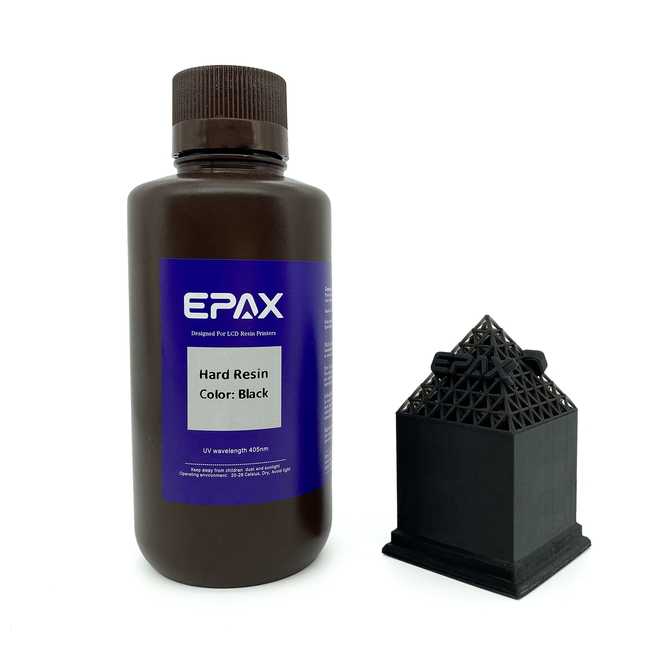 High-Performance 3D Printer Hard Resin 1KG Black for LCD 3D Printers - Ideal for Miniatures, Jewelry & Dental Models - Fast Curing & Durable Finish
