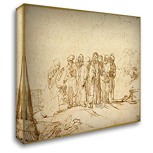 Rembrandt Christ and The Canaanite Woman 24x20 Religious Canvas Art Print - Gallery Wrapped Stretched Wall Decor for Home, Church & Office