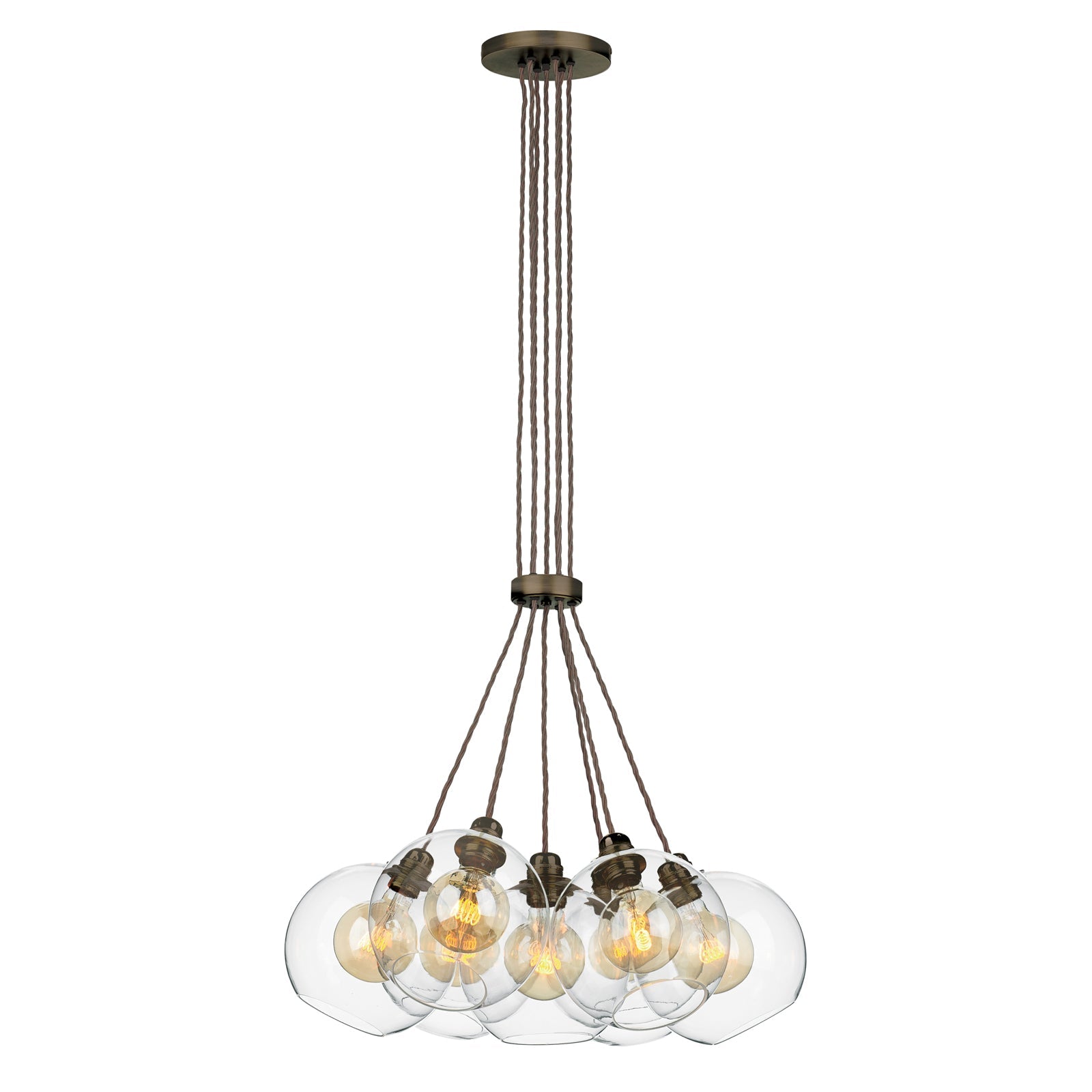Apollo Seven Modern LED Pendant Light with E27 Socket in Multiple Finishes - Perfect for Dining Room, Kitchen Island & Living Room Lighting