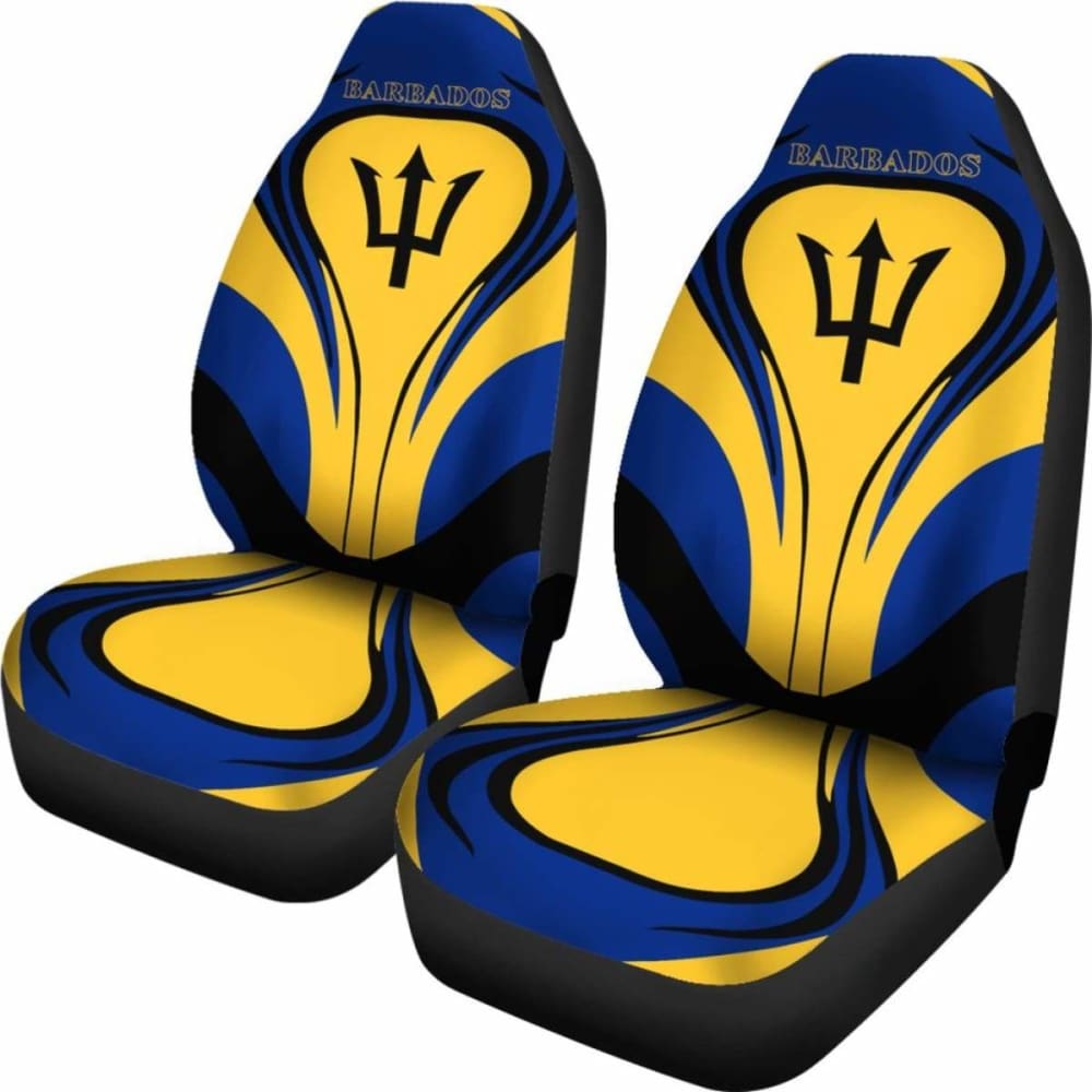 Barbados Flag Car Seat Covers - Cannon Style Universal Fit for Most Vehicles (10-Pack) | Durable Auto Accessories for Cars, Trucks & SUVs | Perfect for Patriotic Decor, Car Shows & Road Trips