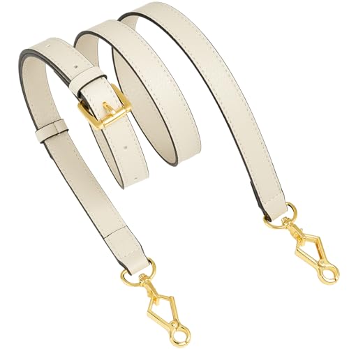 White-litchi Pattern-leather Purse Strap