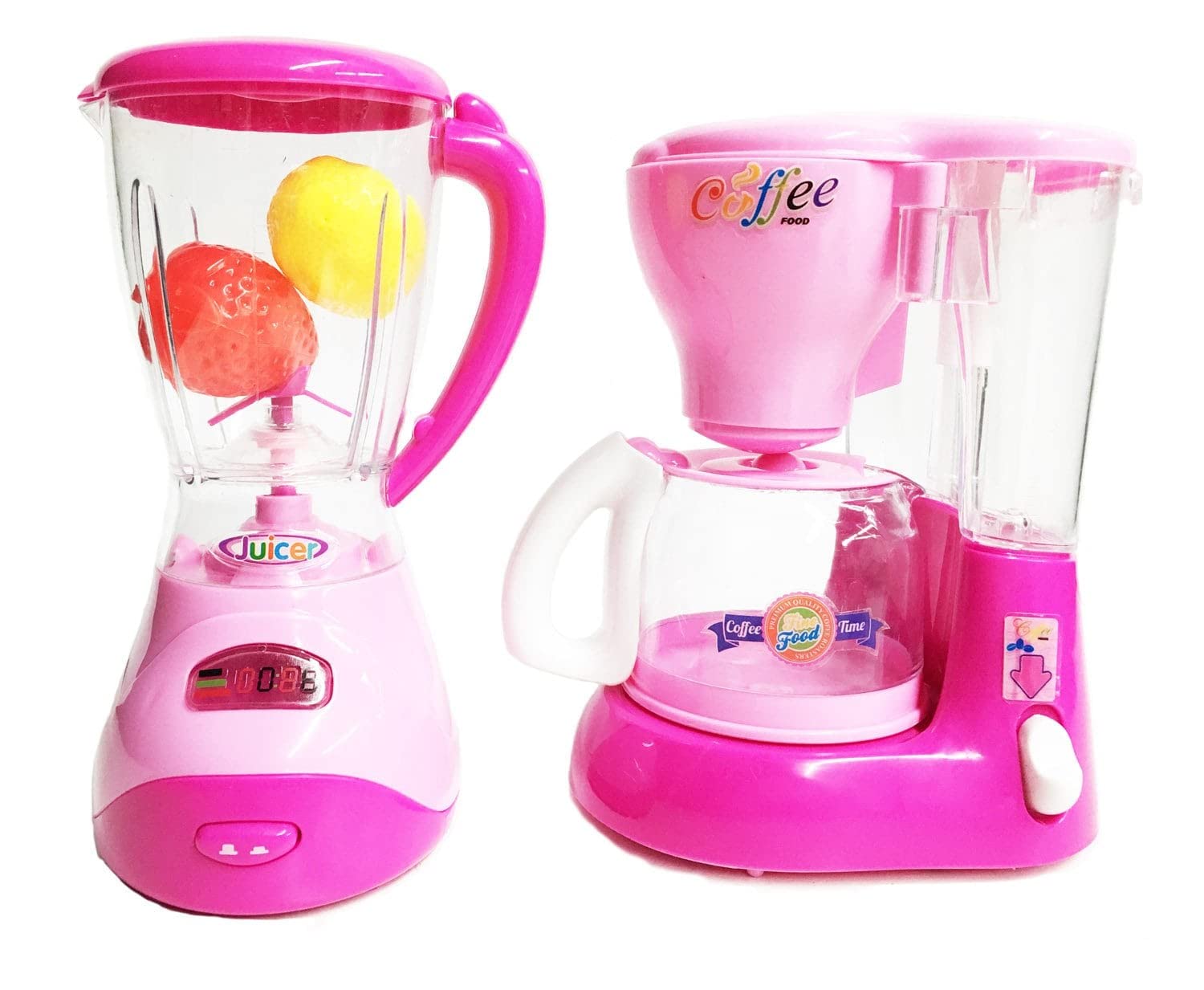 RBN Mini Dream Kitchen Playset for Kids - Pretend Play Toy with Coffee Maker, Blender & Teapot Accessories, Includes Toy Fruits & Vegetables for Imaginative Cooking Fun | Perfect for Role-Playing, Early Learning & Family Bonding Time
