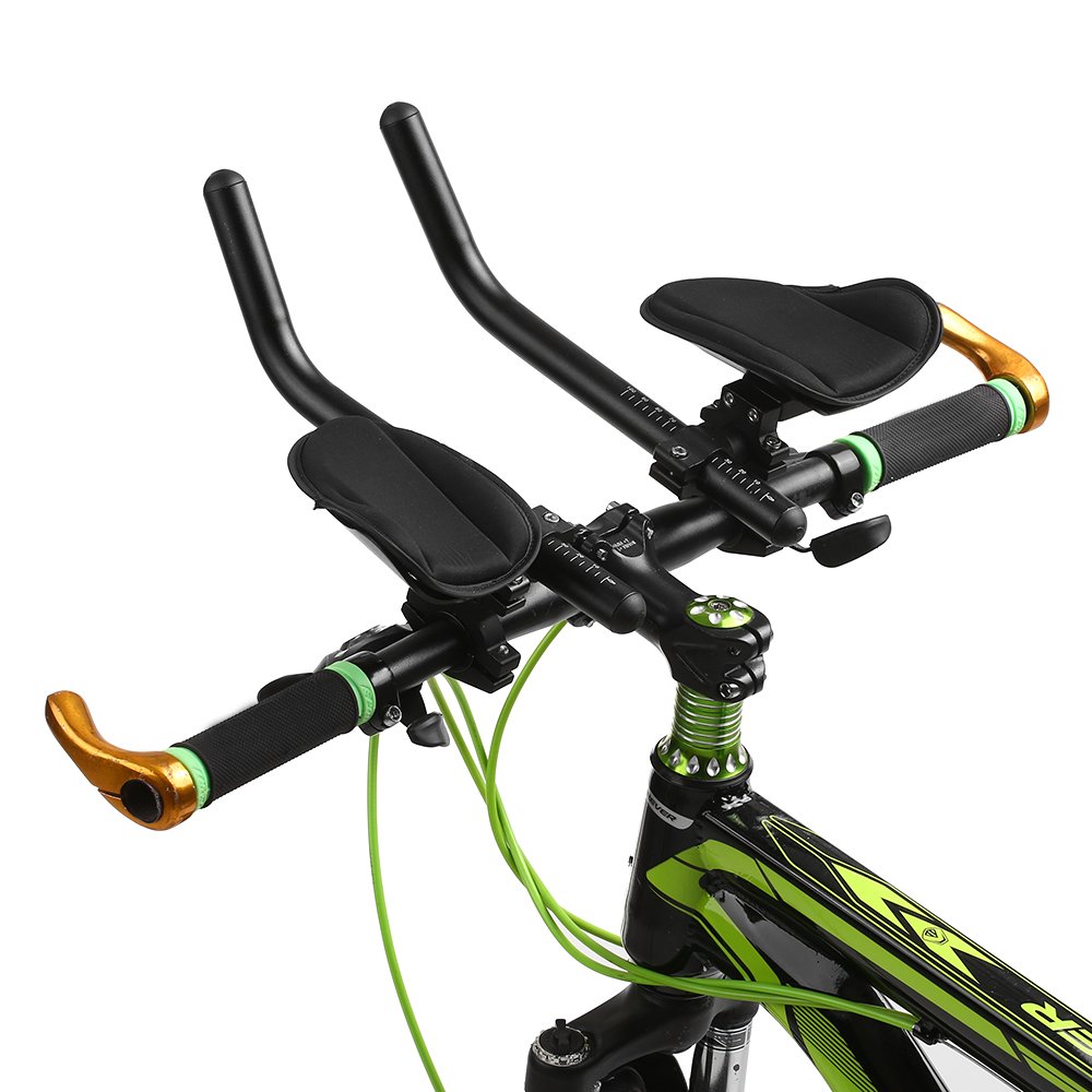 Lixada Bike Aero Bar - Lightweight Aluminum Alloy Handlebar Rest for Road Bikes, Mountain Bikes & Triathlon - Ergonomic Arm Support for Long Distance Cycling, Comfortable Riding Position - Perfect for Training, Racing & Endurance Rides