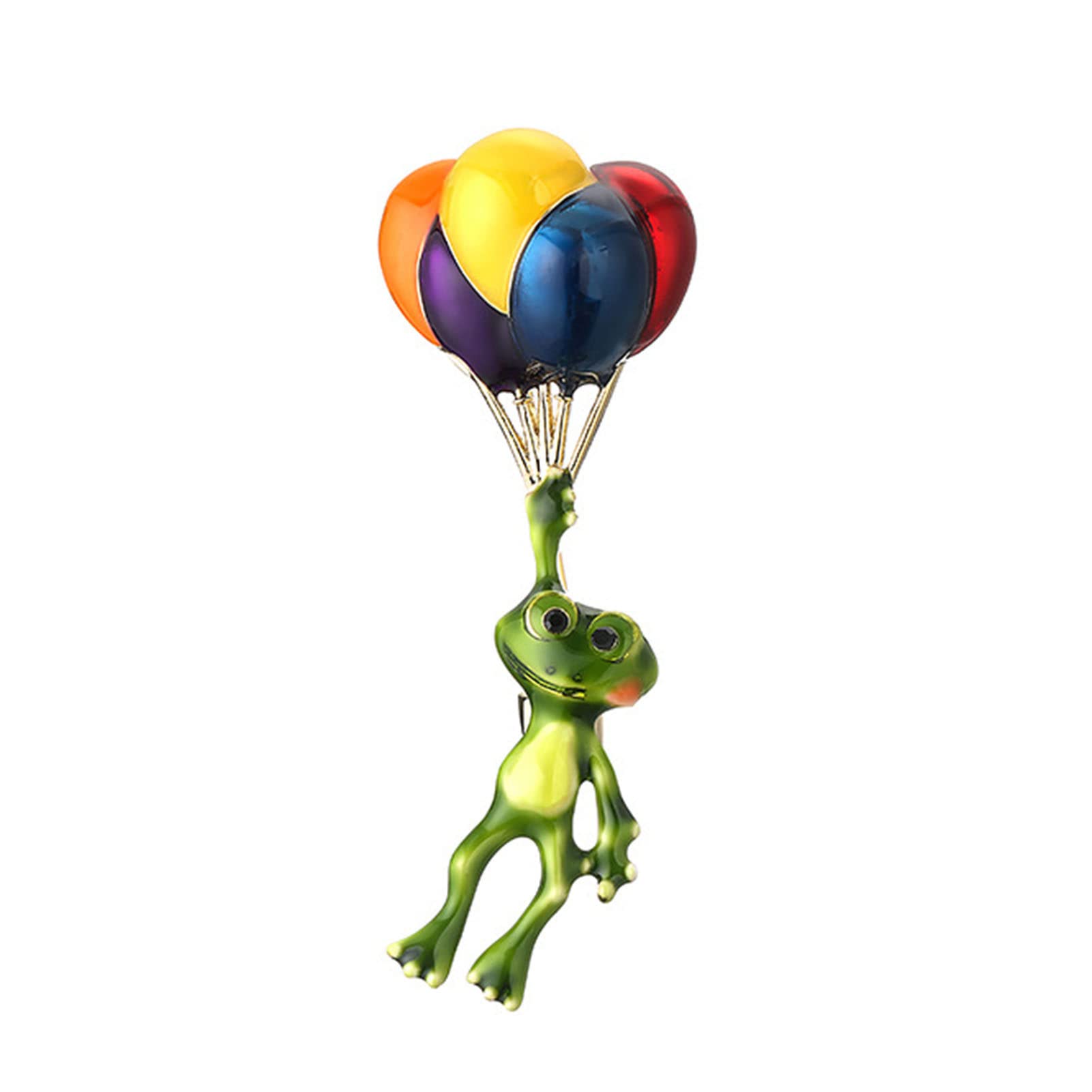 Colorful Balloon Frog Brooch Pin - Cute Long Lasting Jewelry for Women, Birthday Gift Idea, Suit & Dress Decor (Perfect for Parties, Weddings & Casual Outfits)