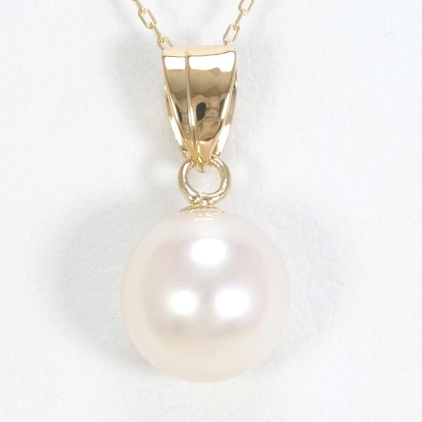 18K Yellow Gold Pearl Necklace for Women - Elegant Pearl Jewelry Gift for Brides, Anniversary & Special Occasions