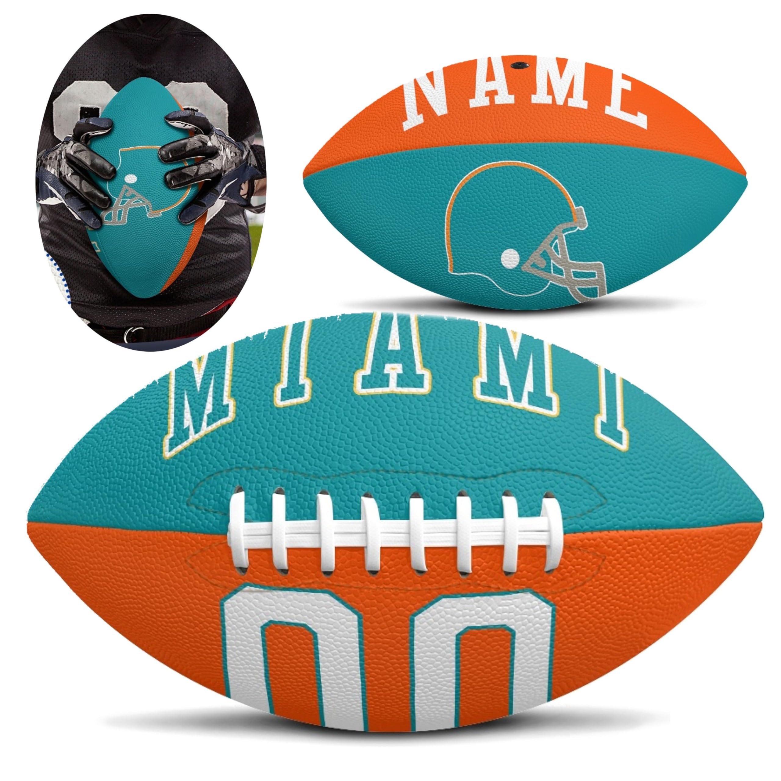 Custom Personalized 12 Inch Football - Add Any Name & Number - Perfect Gift for Youth, Boys, Men & Women Football Fans - Great for Games, Training & Collectibles