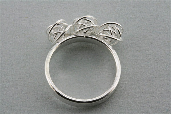 3 Knots Sterling Silver Ring for Women - Elegant Stackable Jewelry for Everyday Wear, Gift Giving & Special Occasions