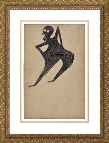 Gold Ornate Wood Frame with Double Matting