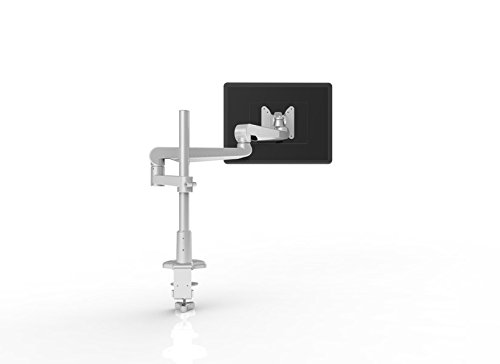 Evolve Series Single Monitor Arm with 2 Fixed Limbs - White (ESI Ergo EVOLVE1-FF-WHT) | Adjustable VESA Mount for Home & Office Workstations | Ergonomic Computer Monitor Stand for Improved Posture & Workspace Organization
