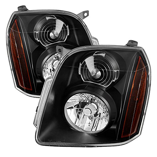xtune GMC Yukon & Yukon XL Black Crystal Headlights (Excluding Denali Models) - High-Performance LED Headlights for Night Driving & Off-Road Adventures