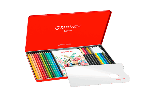 Caran d'Ache Botanical Colouring and Lettering Set - Premium Art Supplies for Calligraphy, Hand Lettering & Adult Coloring Books | Perfect for Artists, Crafters & Relaxation Therapy