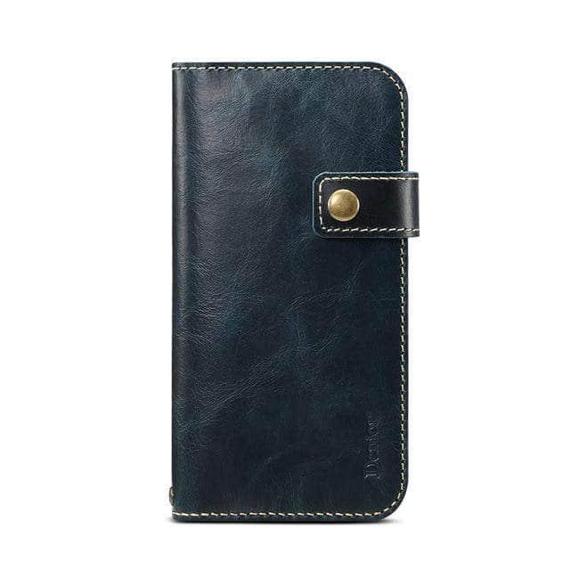 Premium Genuine Leather Case for Apple iPhone 12 (2020) - Slim Flip Cover with Wallet Function - Perfect for Business, Travel & Everyday Protection