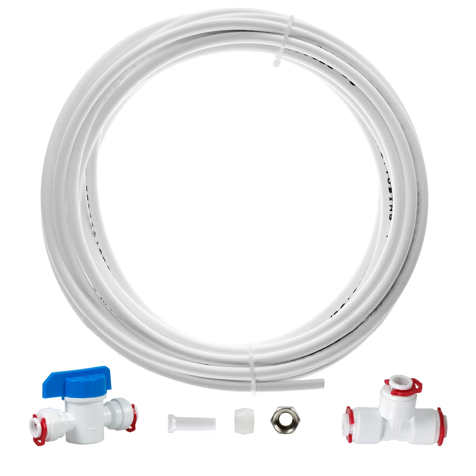 NU Aqua Ice Maker and Refrigerator Connection Kit for Reverse Osmosis Filtration System - Easy Installation for Home, Office, and Commercial Use