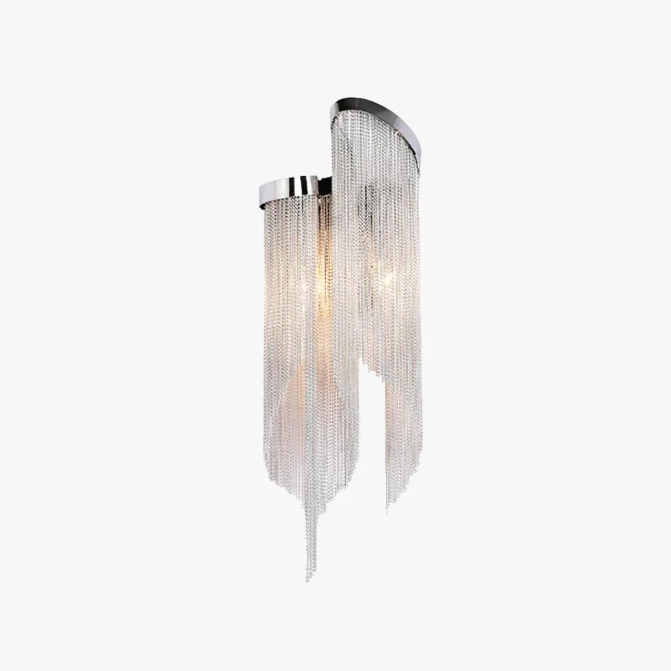 Modern Silver Chain Wall Lights - Elegant Home Decor for Living Room, Bedroom & Hallway Lighting