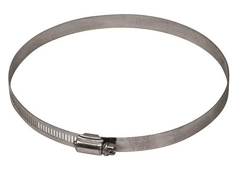 5 Inch Galvanized Worm Gear Tube Clamp - Heavy Duty Pipe Clamp for Plumbing, HVAC, and Industrial Applications