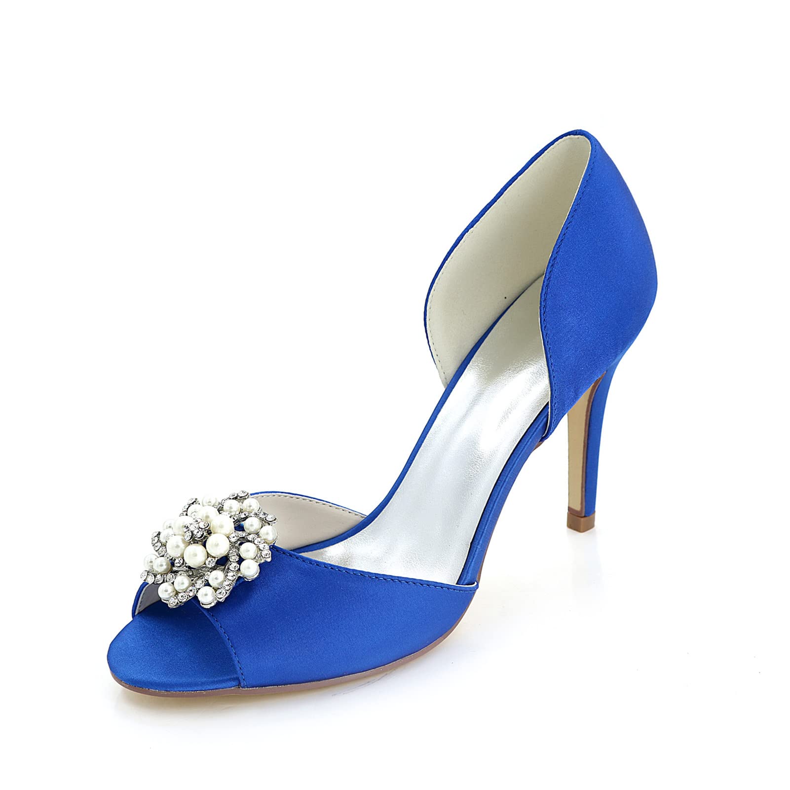 Elegant White Peep Toe Satin Wedding Heels for Women – Bridal & Bridesmaid Shoes for Weddings, Parties & Evening Events – Comfortable Court Sandals for Bride & Special Occasions