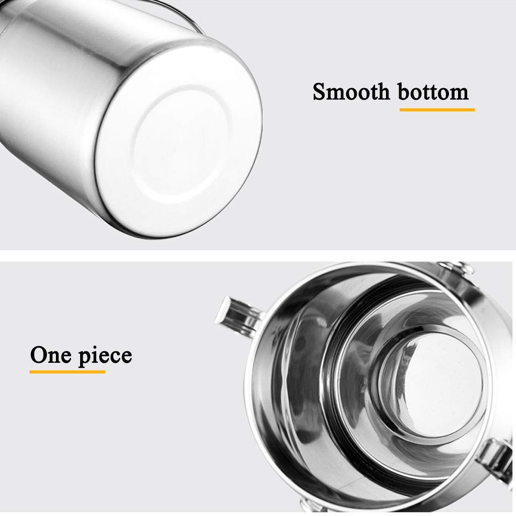 Premium 304 Stainless Steel Milk Can & Wine Pail with Sealed Lid - 5 Gallon Food Grade Storage Container with Ergonomic Handle & Stable Base - Ideal for Dairy Farm, Winery, Home Brewing & Commercial Liquid Storage