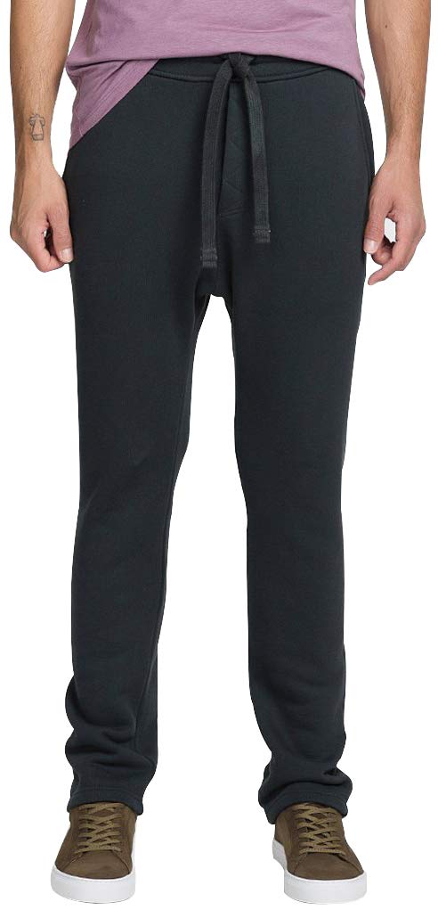 **Men's Organic Cotton Tapered Sweatpants - Loose Fit, Meteorite Grey | Casual Lounge Pants for Home, Gym & Travel**