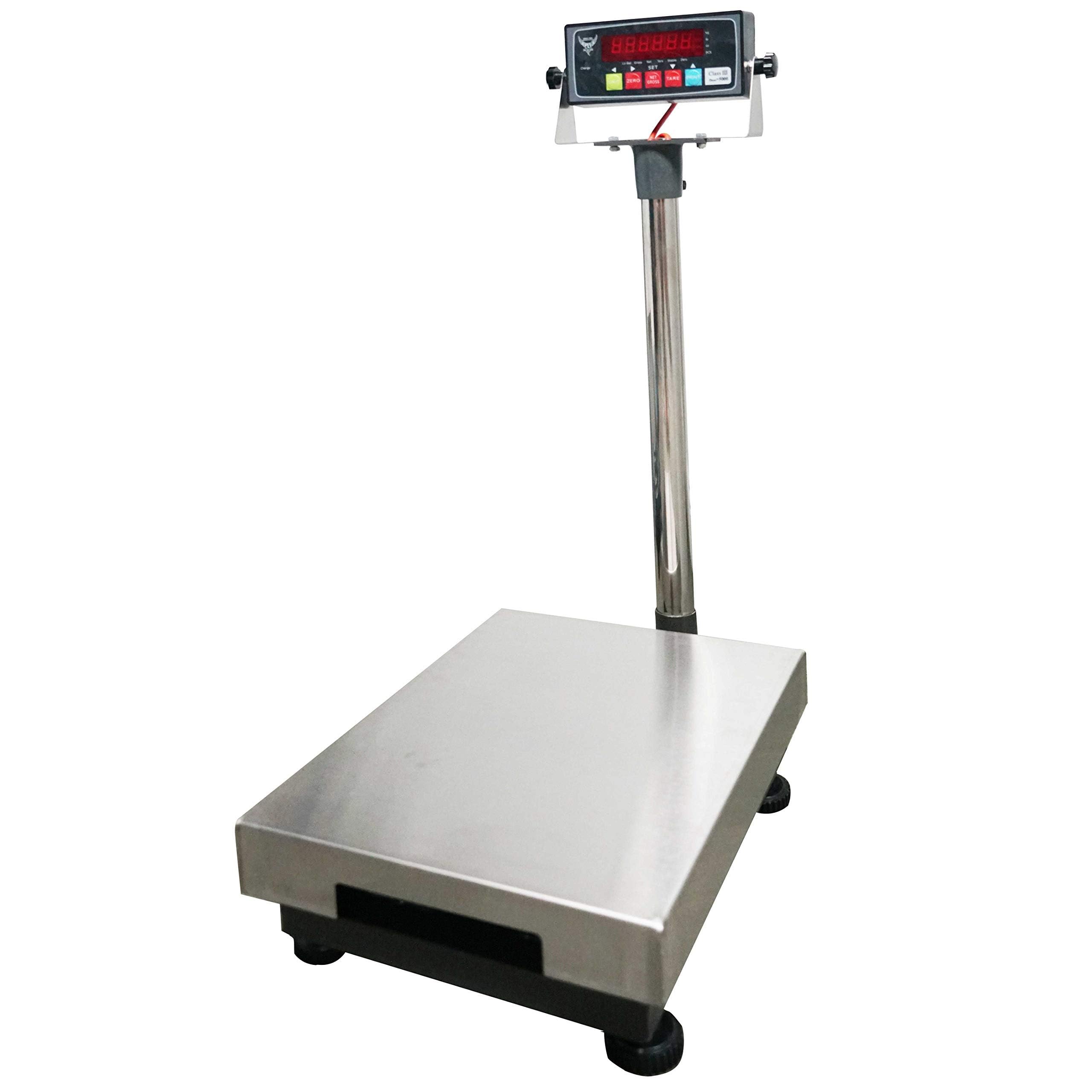 Commercial Stainless Steel Digital Bench Scale - 800lb x 0.05lb Precision Weighing Scale for Shipping, Postal & Industrial Use (16
