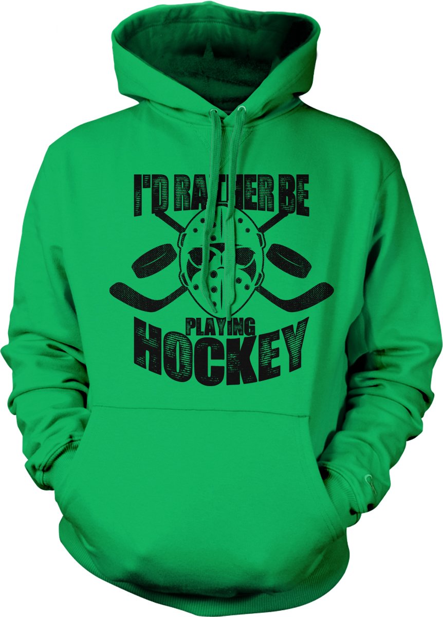 Hoodteez Men's Hockey Hooded Sweatshirt - Soft Pullover Hoodie for Hockey Players & Fans - Perfect for Game Day & Casual Wear