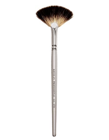 Professional Fan Brush Kryolan Theatrical Makeup 1731 - High-Quality Makeup Brush for Face Painting, Body Art & Special Effects - Perfect for Halloween, Cosplay & Theater Performances