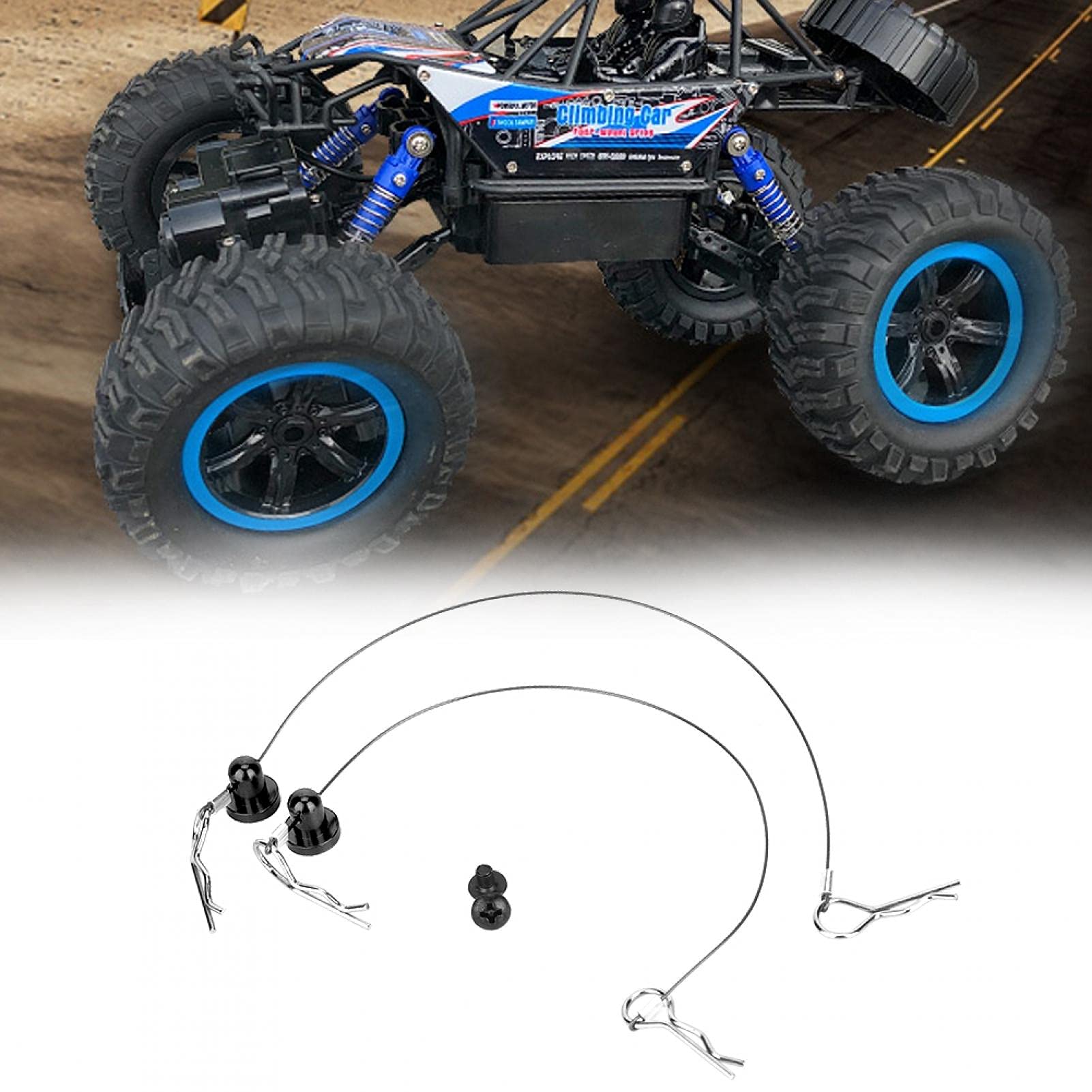 RC Car Body Wire Clip with Screw Retainer - Durable RC Car Shell Body Clip Pins for Remote Control Robot and Car - Black - Perfect for RC Car Maintenance and Upgrades