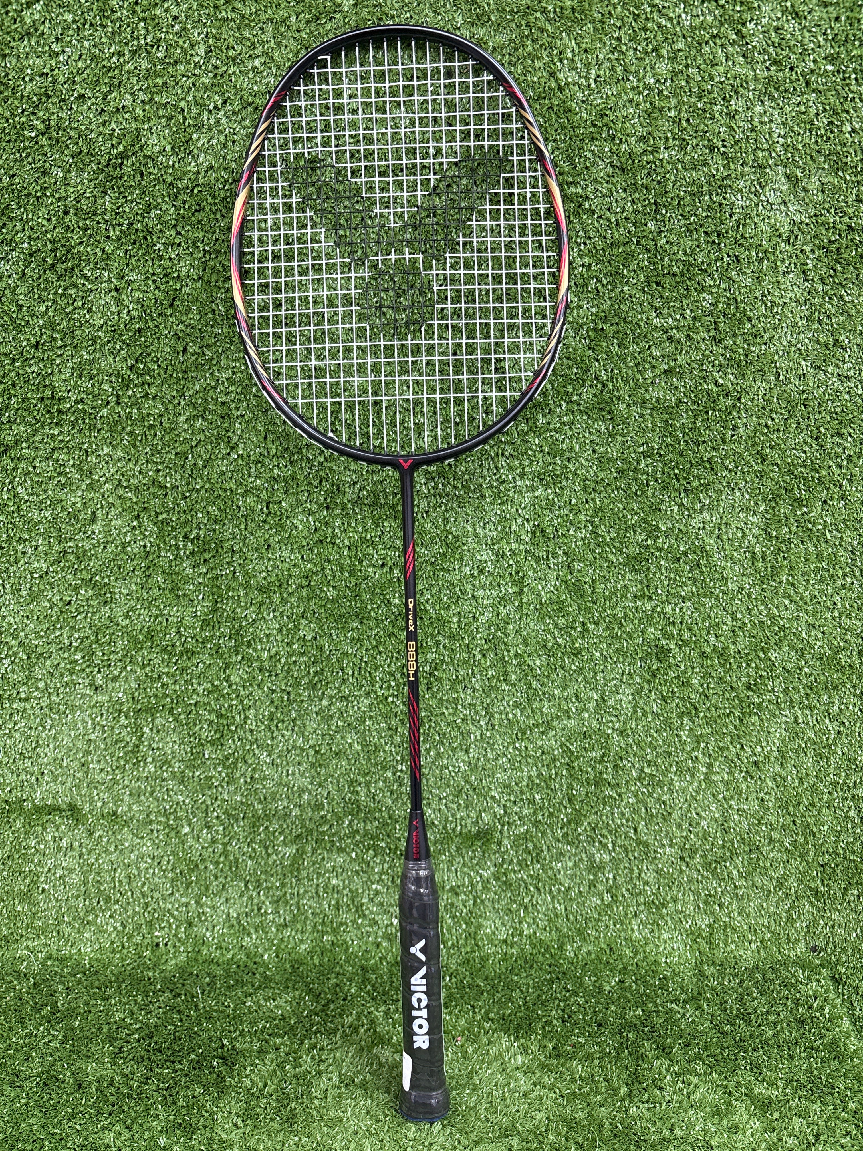 Victor DriveX 888H Carbon Fiber Badminton Racket - Professional Grade Black Racquet for Smash & Control | Perfect for Tournaments & Training Sessions