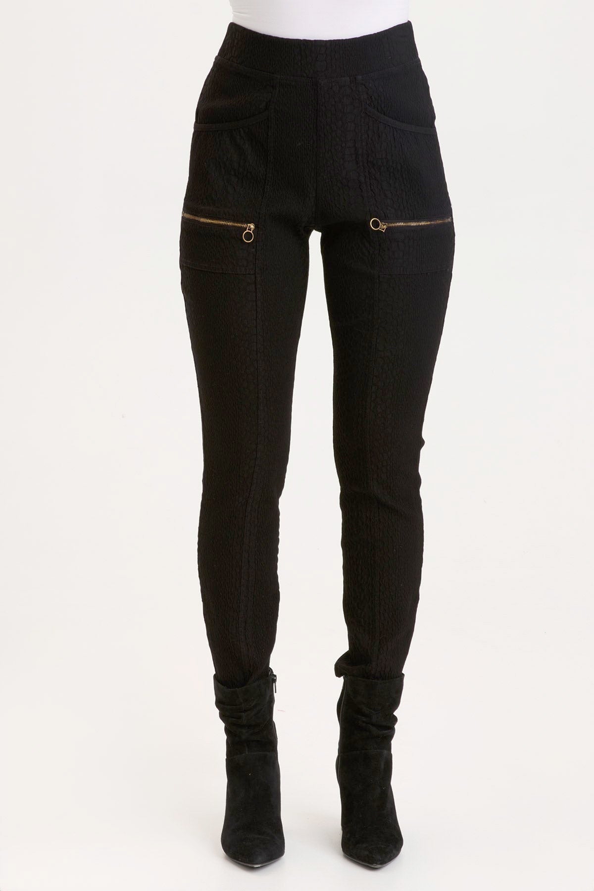 Premium Aloyse High-Waisted Leggings - Black Double Dye Yoga Pants for Women | Workout, Running & Lounge Wear