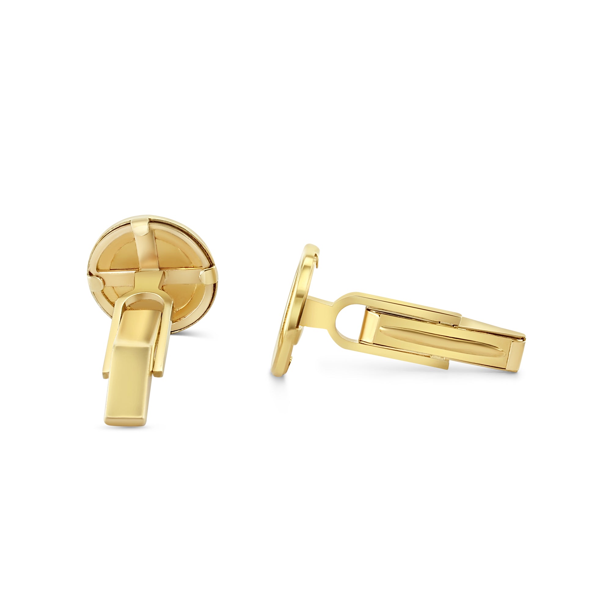 1/20 oz 14K Yellow Gold Panda Coin Cufflinks - Polished Bezel Frame - Perfect for Weddings, Gifts & Formal Occasions