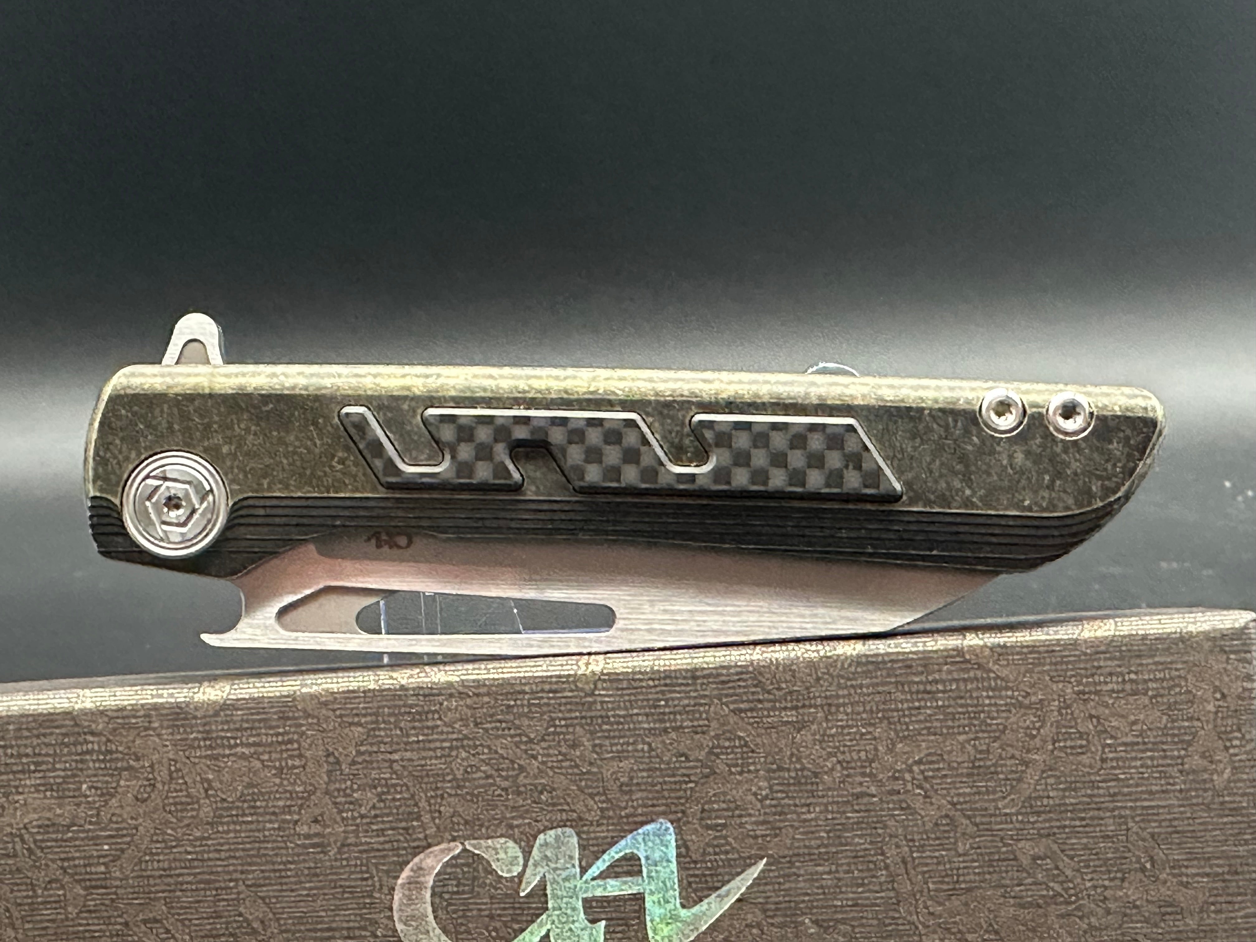 CH KNIVES Butcher 2 Flipper Knife - Bronze Tactical Folding Pocket Knife for Outdoor, Camping & Survival | EDC Utility Tool for Hunting, Fishing & Everyday Carry