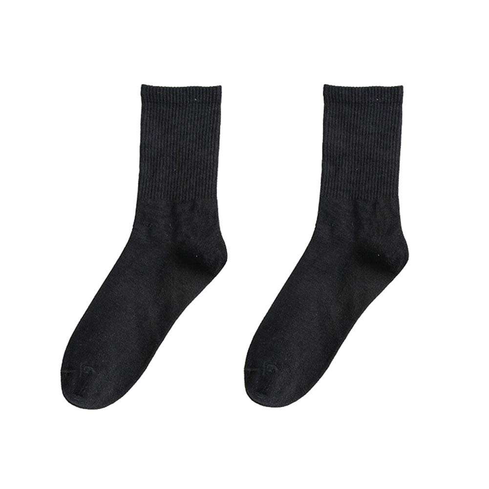 Breathable Winter Solid Color Tube Cotton Socks for Women & Men - Soft, Elastic & Comfortable for Daily Wear, Hiking & Cold Weather Activities