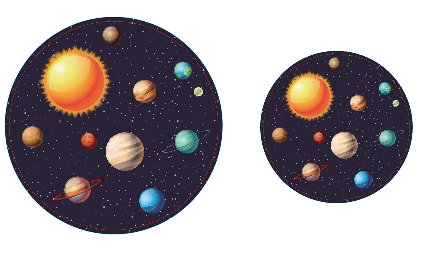 Oojami 100-Count Outer Space Themed Paper Plates - 50 Pack 9