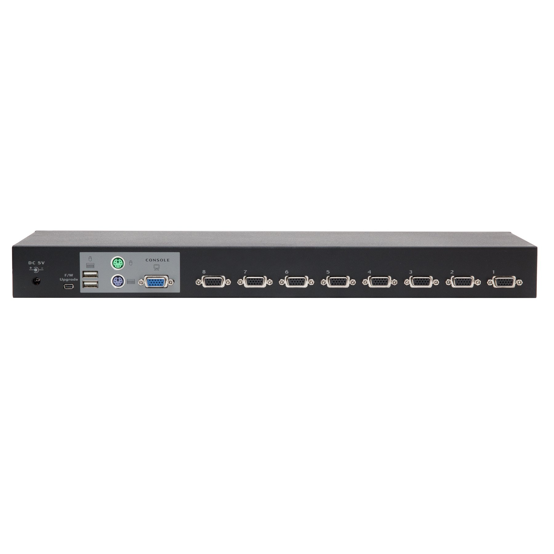Syba SY-KVM50083 8 Port VGA KVM Switch with USB & PS/2 Support - Multi-Computer Control for Office, Server Room & Home Workstation Setup