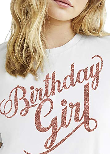 Birthday Girl - Rose Gold Flourish (White)