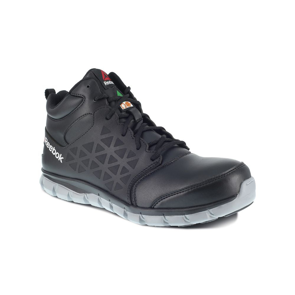 Reebok Sublite Men's Mid Composite Toe Work Safety Shoes IB4142 - Lightweight & Comfortable for Construction, Warehouse & Industrial Use