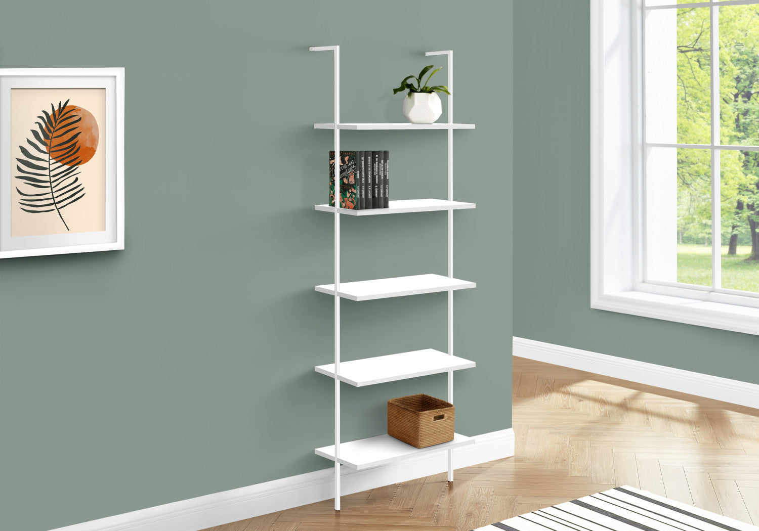 White Vale Bookcase - Modern Wooden Bookshelf for Living Room, Bedroom & Office - Stylish Storage Solution for Books, Decor & Essentials
