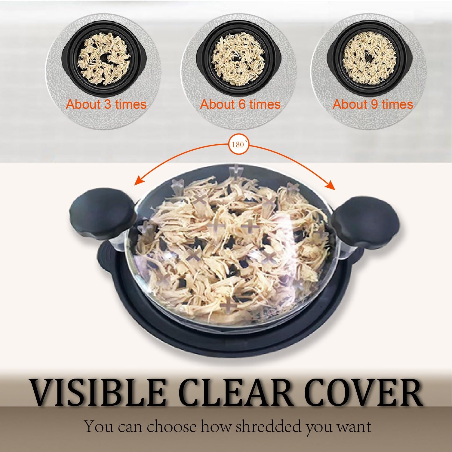Premium Transparent Meat Shredder Claws - Heavy Duty Chicken Shredder Tool, Pulled Pork Shredder, Meat Grinder for BBQ, Cooking & Meal Prep - Ergonomic Kitchen Gadget for Shredding Chicken Breast, Beef & More (CHISHR01, Small, Black) - Perfect for Home Chefs, BBQ Parties & Meal Prepping