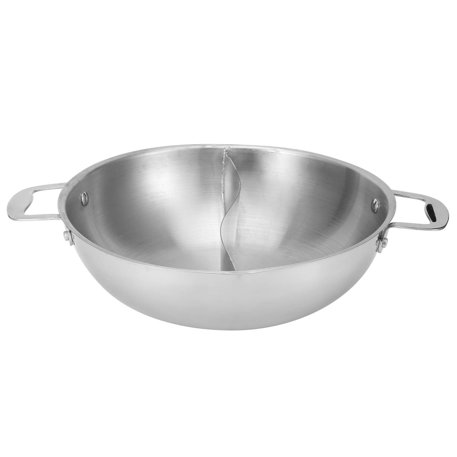 **Omabeta Arc Hot Pot Stainless Steel Shabu Cooker – Double-Sided Partition Design, Thickened Pot with Dividers for Induction & Gas Stoves – Perfect for Home Cooking, Hot Pot Parties & Asian Cuisine**