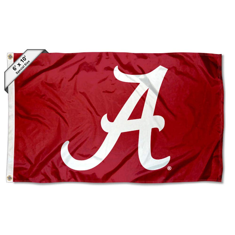 Alabama Crimson Tide 6x10 Feet Script A Large Flag - College Flags & Banners - Perfect for Game Day, Tailgating, and Dorm Room Decor