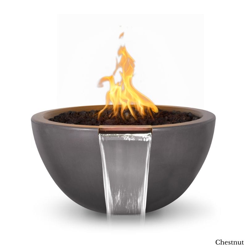 Luna Fire & Water Bowl - Durable Concrete Outdoor Fire Pit Bowl for Patio, Garden, and Backyard Decor | Perfect for Campfires, Relaxation, and Ambiance