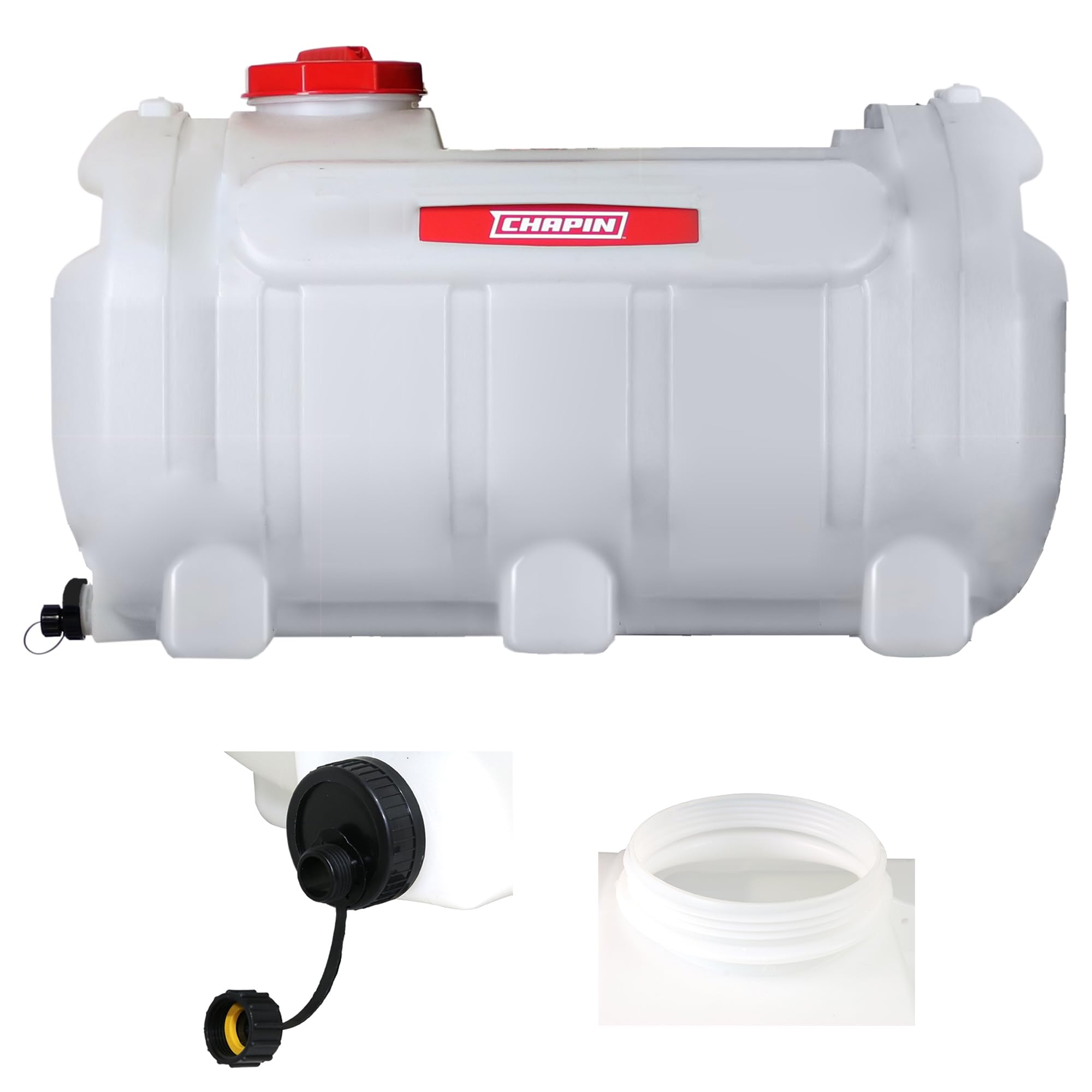 Chapin 98142 40-Gallon Translucent White Water Storage Tank - Utility Water Supply for Farms, Acreage, Gardens & Orchards | Emergency Preparedness, Rainwater Collection, Livestock Hydration