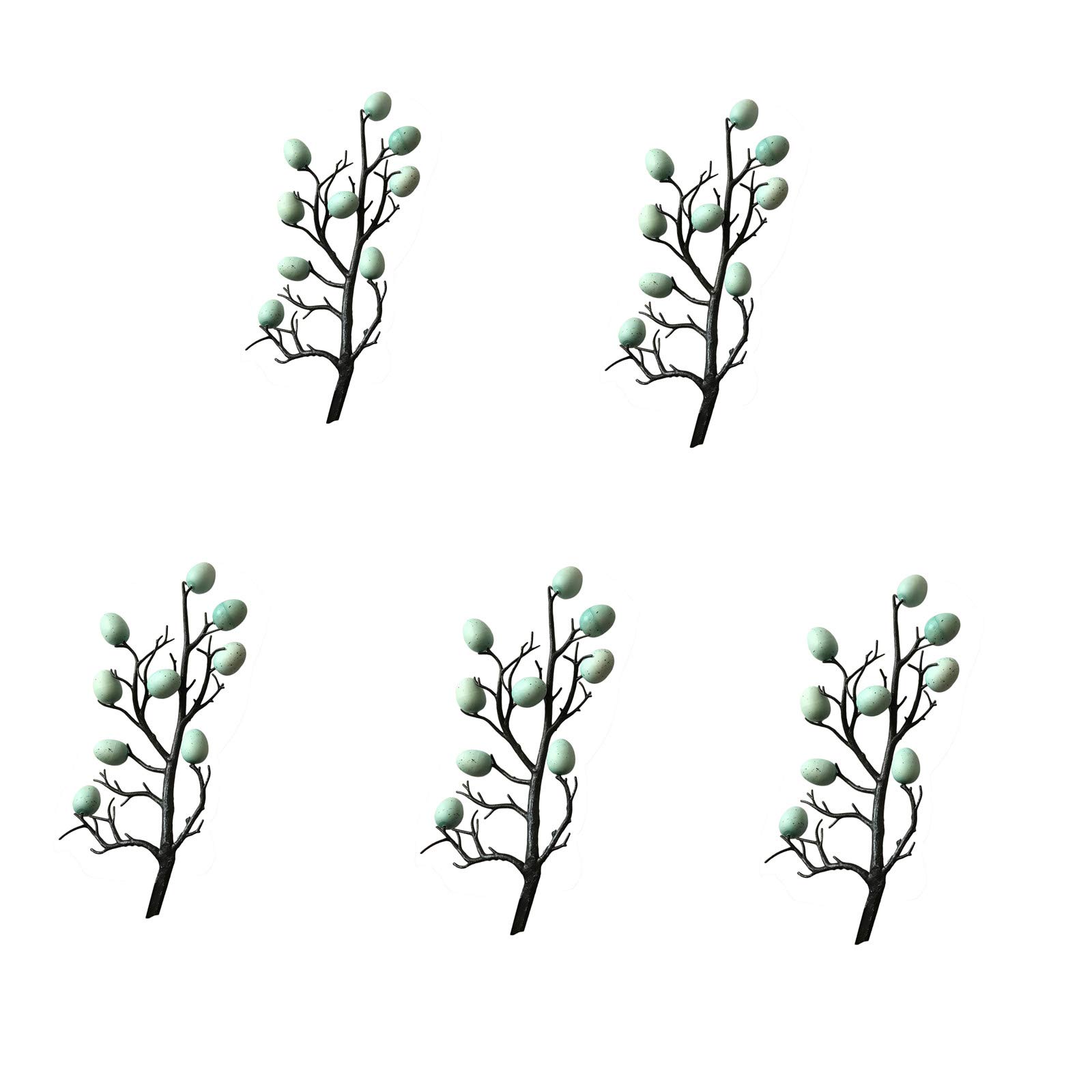 CHOEBY 5Pcs Easter Egg Ornaments - Colorful Plastic Easter Egg Tree Decorations for Easter Tree Branches, Flower Arrangements & Home Vase Decor - Perfect for Spring Home Decor, Easter Party & Holiday Table Centerpieces