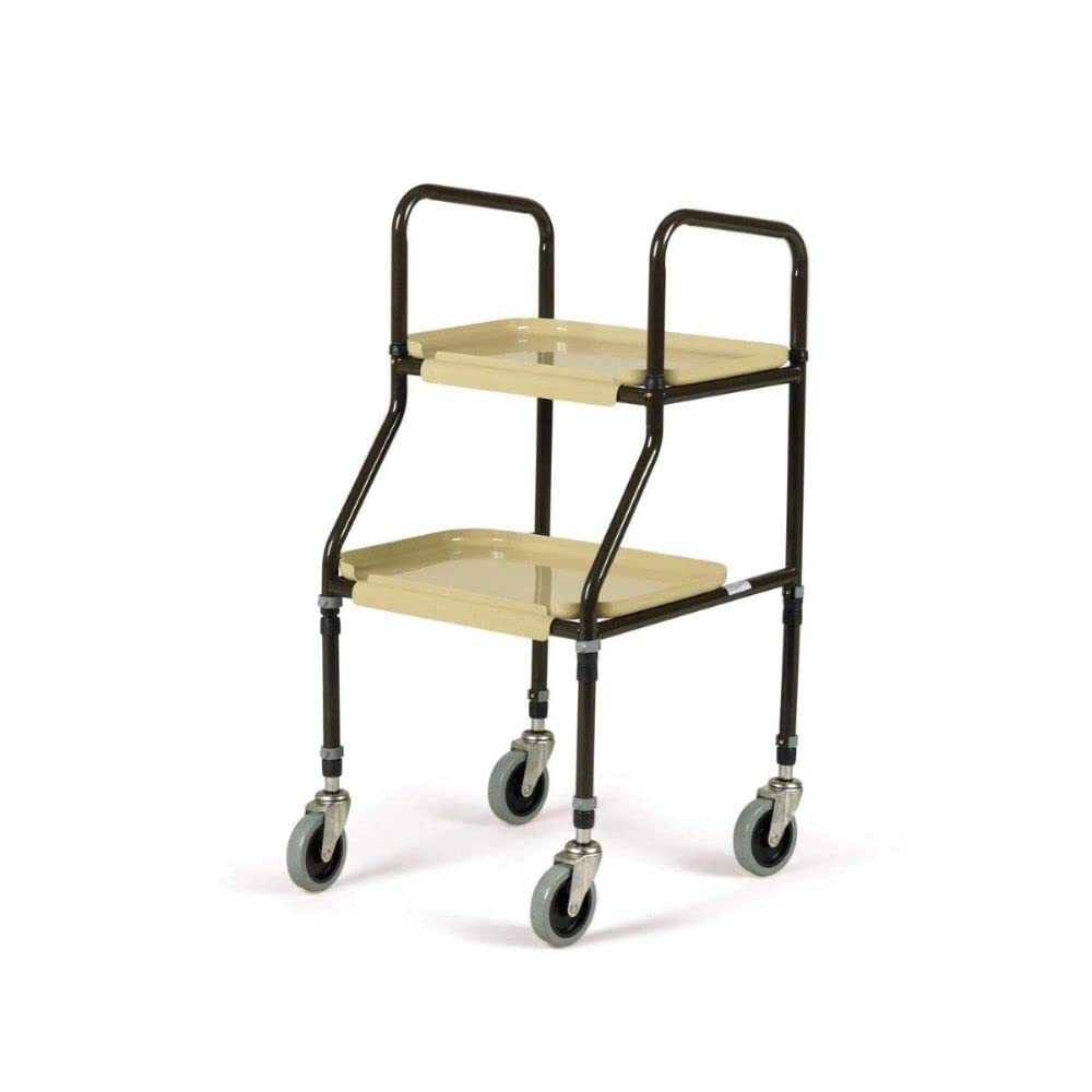 Adjustable Height Homecraft Shelf Trolley - Mobile Storage Organizer for Bedroom, Kitchen & Office - Rolling Utility Cart with Wheels for Easy Organization & Space Saving