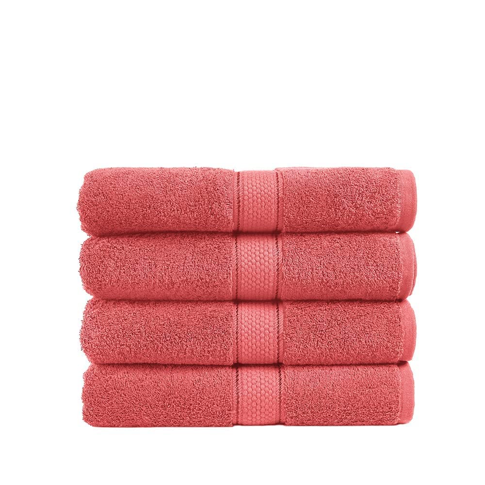 4pc Bath Towels Set - 100% Ring Spun Cotton, Ultra Soft & Absorbent Oversized Bath Towels (54