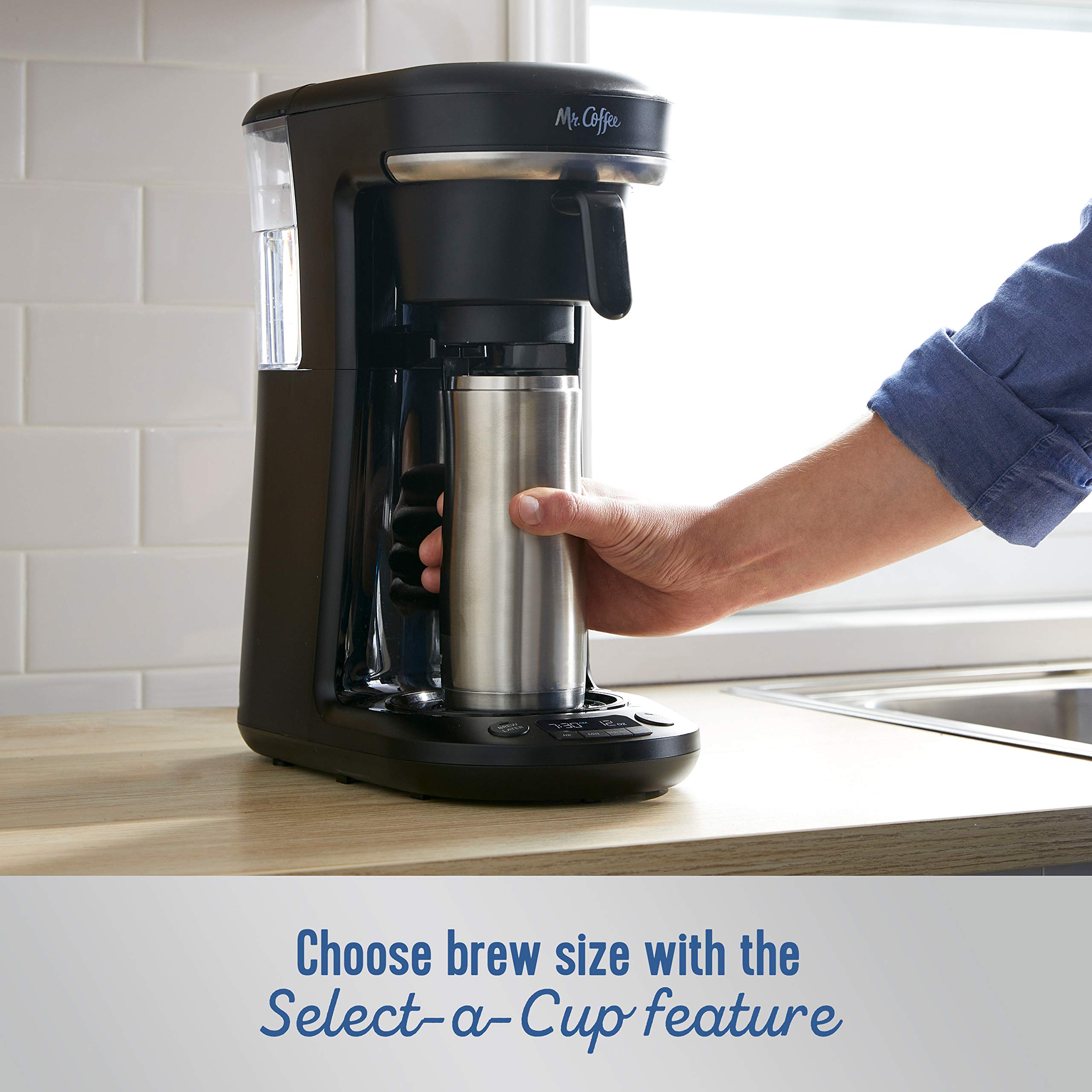 Mr. Coffee 10-Cup Programmable Coffee Maker - Single Serve & Carafe Brewing - Black - Perfect for Home, Office & Entertaining