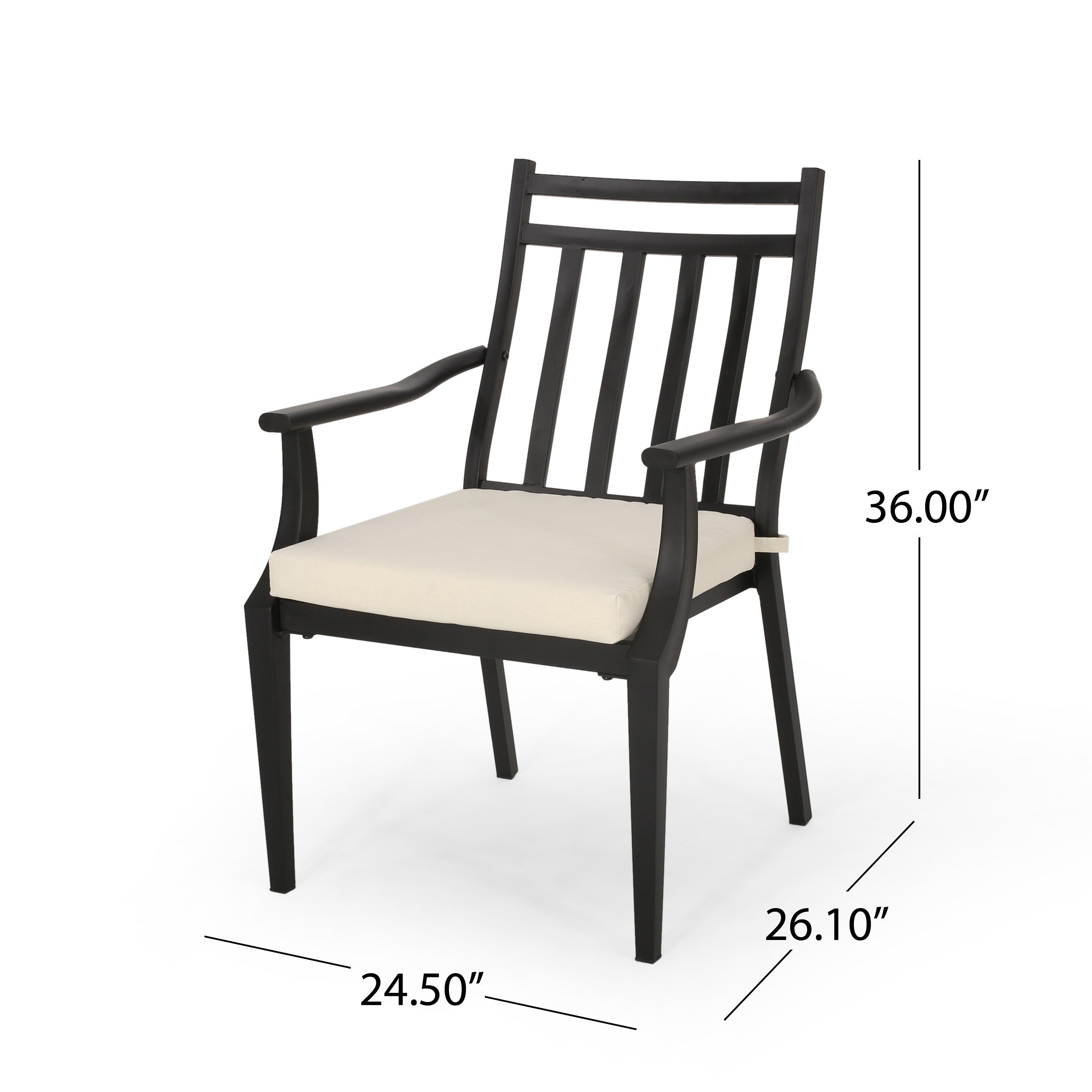 DELMAR 3-Piece Outdoor Metal Bistro Set - Patio Dining Table and Chairs for Garden, Balcony & Backyard - Rust-Resistant Steel Cafe Set for Coffee, Tea & Relaxing Outdoors